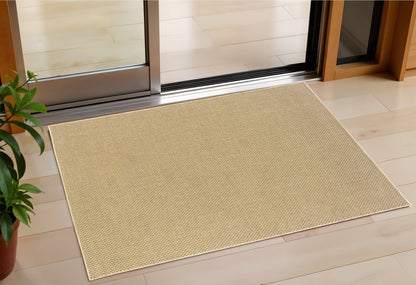 2' X 4' Tan Indoor Outdoor Area Rug