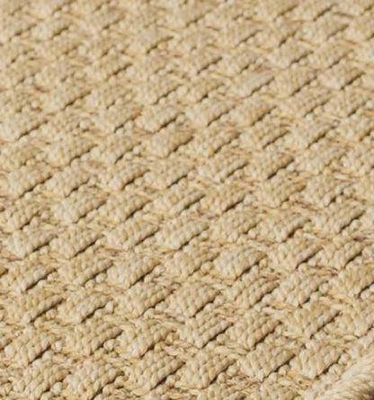 8' Beige Indoor Outdoor Runner Rug