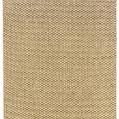 8' Beige Indoor Outdoor Runner Rug
