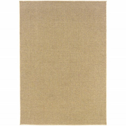8' Beige Indoor Outdoor Runner Rug