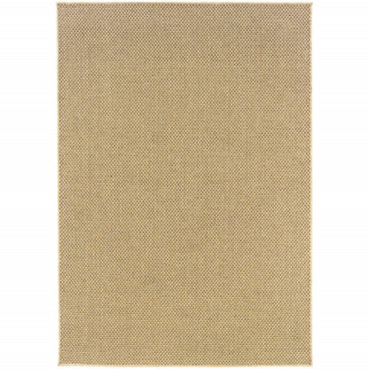 2' X 4' Beige Chevron Indoor Outdoor Area Rug