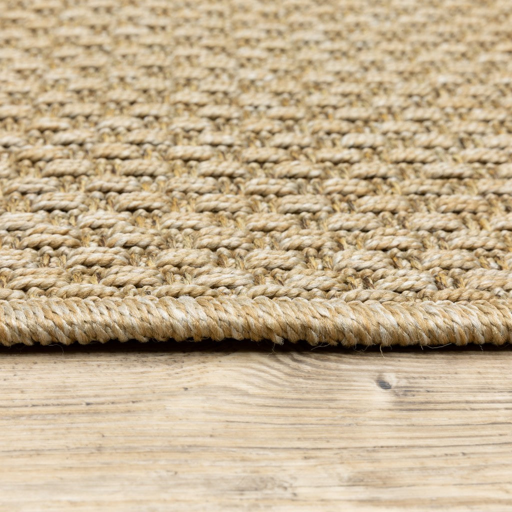 2' X 8' Beige Indoor Outdoor Area Rug