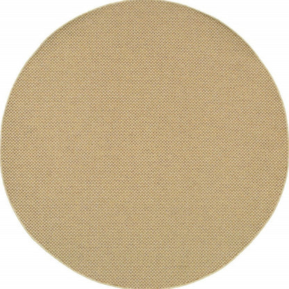 8' Beige Indoor Outdoor Runner Rug
