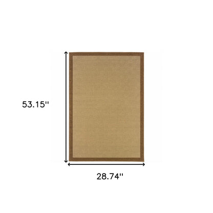8' X 13' Beige Indoor Outdoor Area Rug
