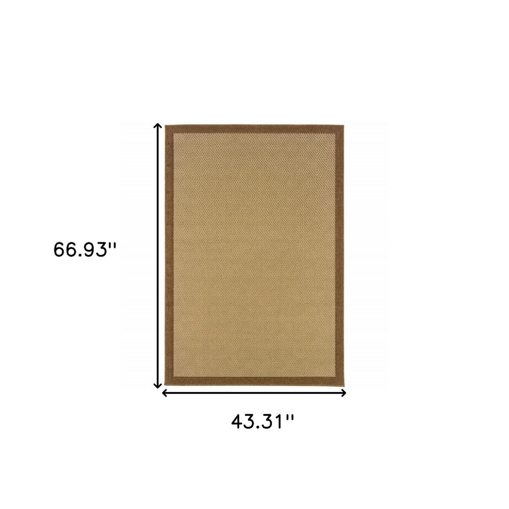 8' X 13' Beige Indoor Outdoor Area Rug