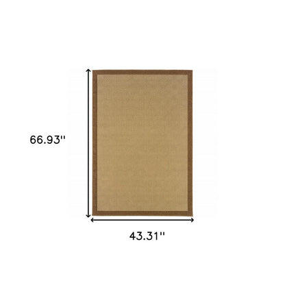8' X 13' Beige Indoor Outdoor Area Rug