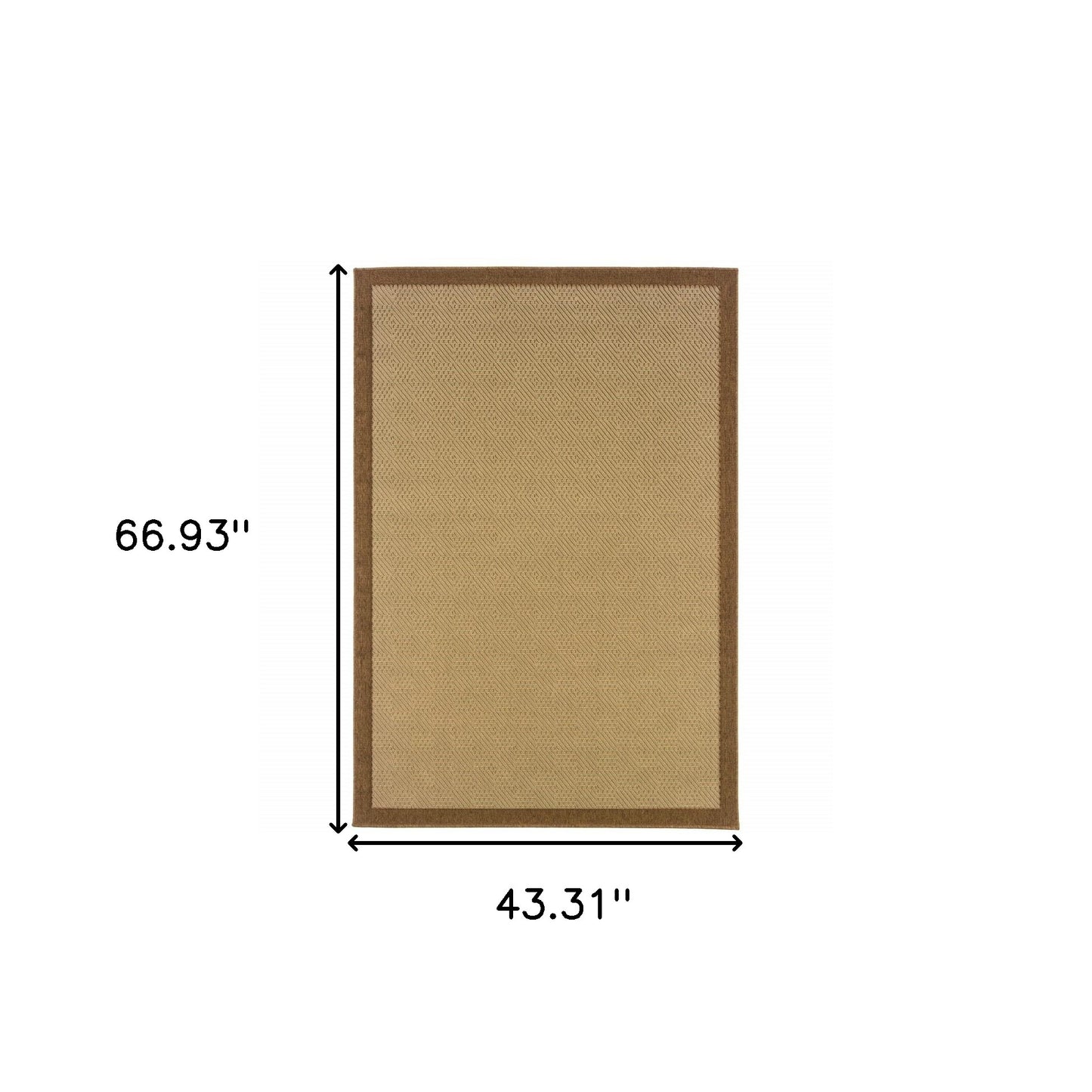 8' X 13' Beige Indoor Outdoor Area Rug