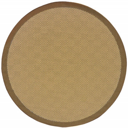8' X 13' Beige Indoor Outdoor Area Rug