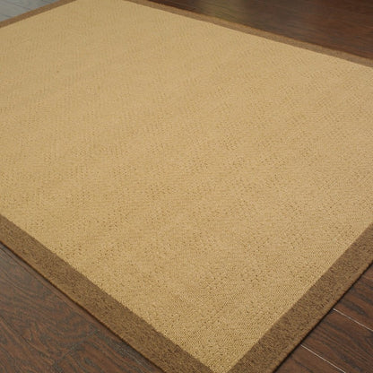 8' X 13' Beige Indoor Outdoor Area Rug