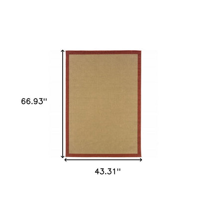 8' X 13' Beige Indoor Outdoor Area Rug
