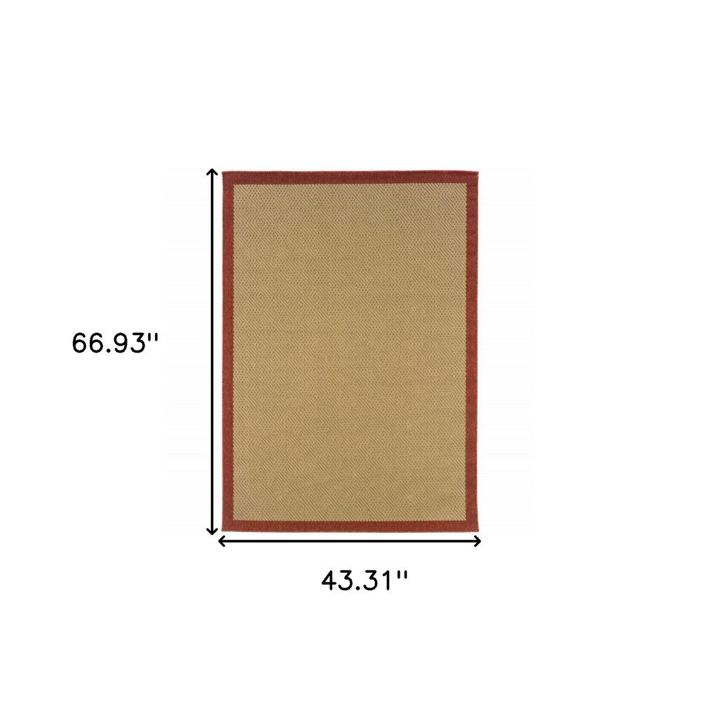 8' X 13' Beige Indoor Outdoor Area Rug