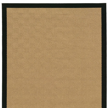 5' X 8' Beige And Black Indoor Outdoor Area Rug