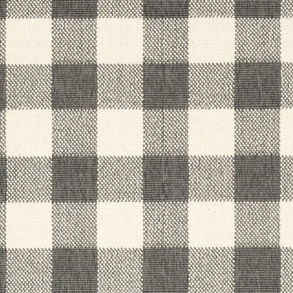 8' Gray And Ivory Indoor Outdoor Runner Rug