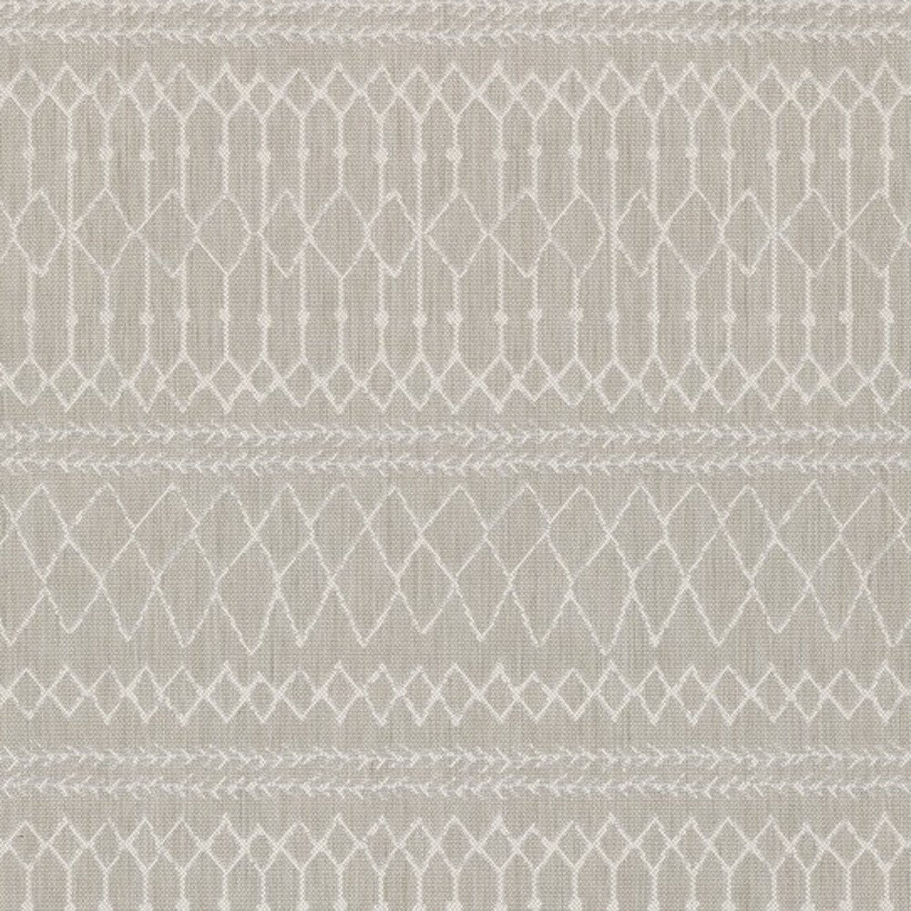 10' X 13' Gray And Ivory Indoor Outdoor Area Rug