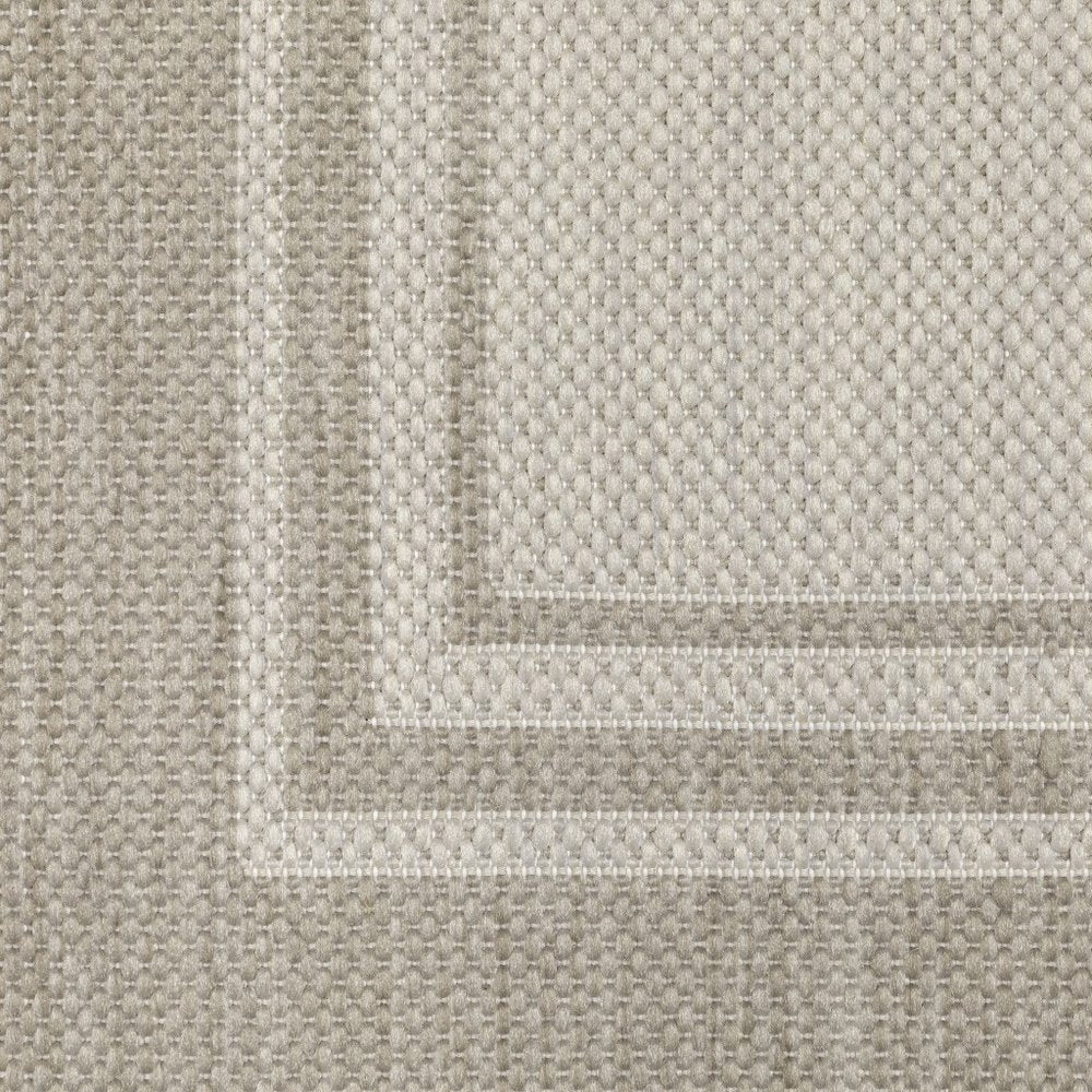 3' X 5' Gray And Ivory Indoor Outdoor Area Rug