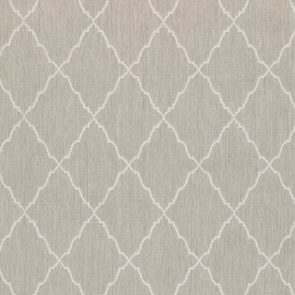 7' X 9' Gray And Ivory Indoor Outdoor Area Rug