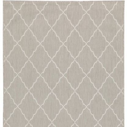 3' X 5' Gray And Ivory Indoor Outdoor Area Rug