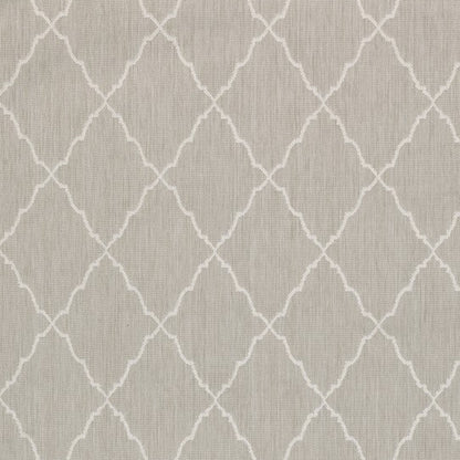 3' X 5' Gray And Ivory Indoor Outdoor Area Rug