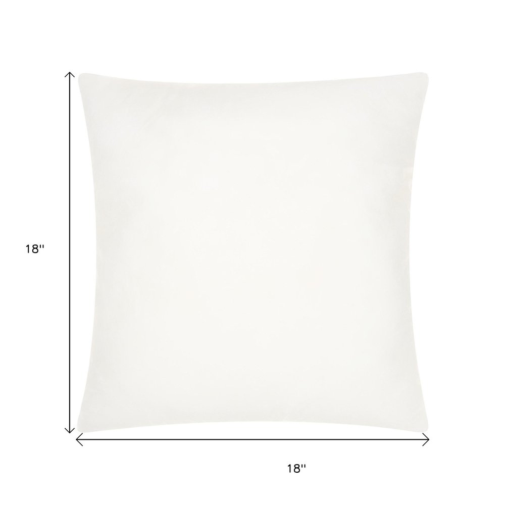 18" White Square Throw Pillow Insert