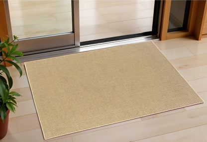 2' X 4' Tan Indoor Outdoor Area Rug