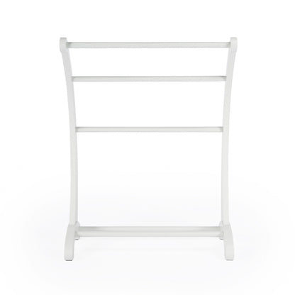 Glossy White Blanket Stand