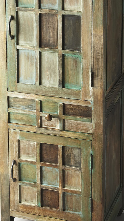 20" Brown Standard Accent Cabinet With One Drawer