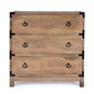 28" Natural Wood Solid Wood Three Drawer Dresser