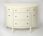 41" White Solid Wood Five Drawer Sideboard with Two Doors