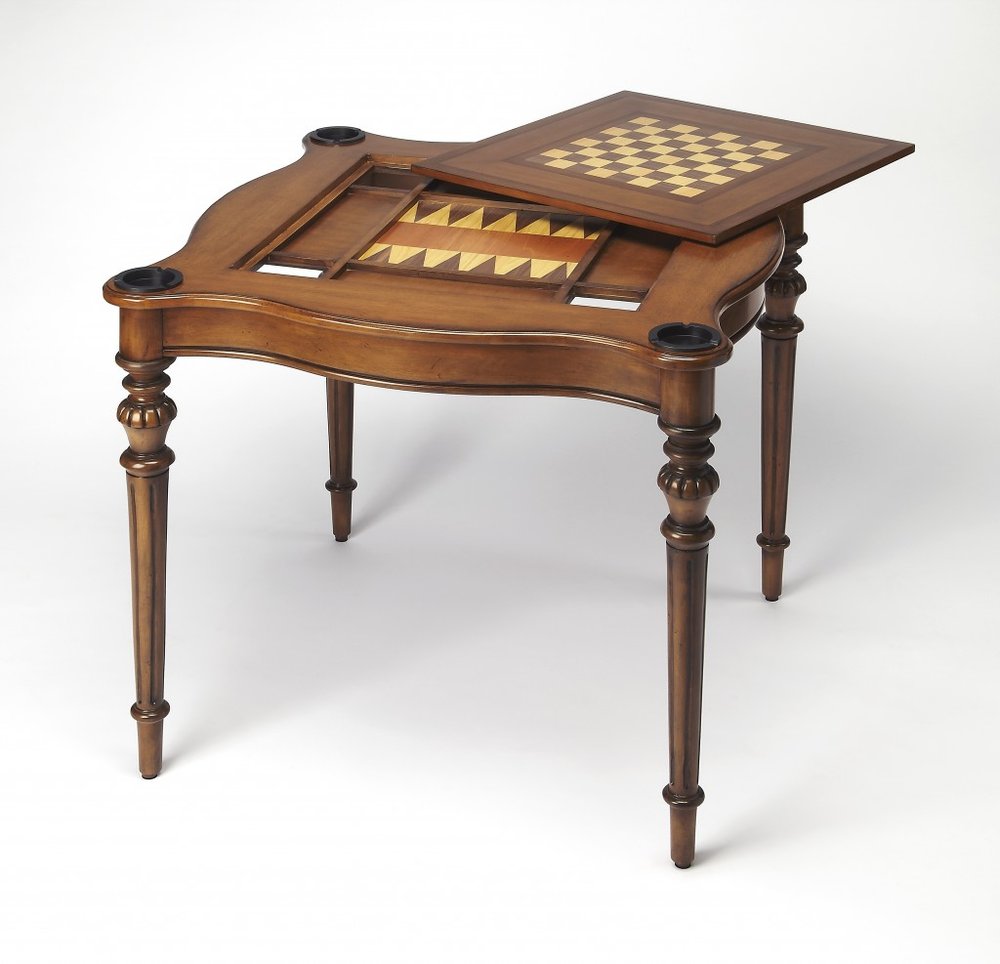32" Brown Solid Wood Square Coffee Table