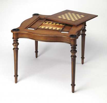 32" Brown Solid Wood Square Coffee Table