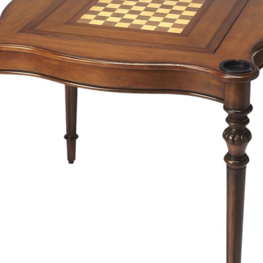 32" Brown Solid Wood Square Coffee Table