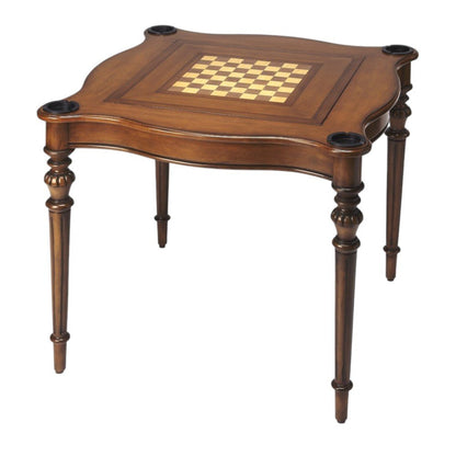 32" Brown Solid Wood Square Coffee Table