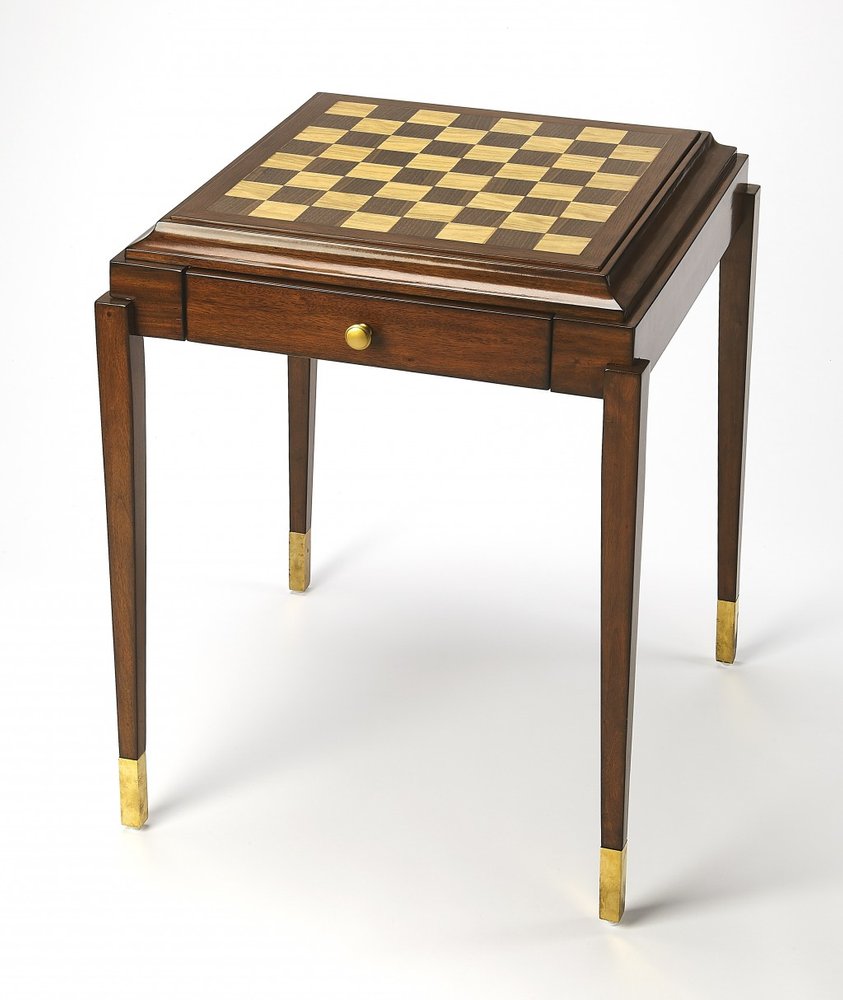 23" Brown Wood Square Coffee Table With Drawer
