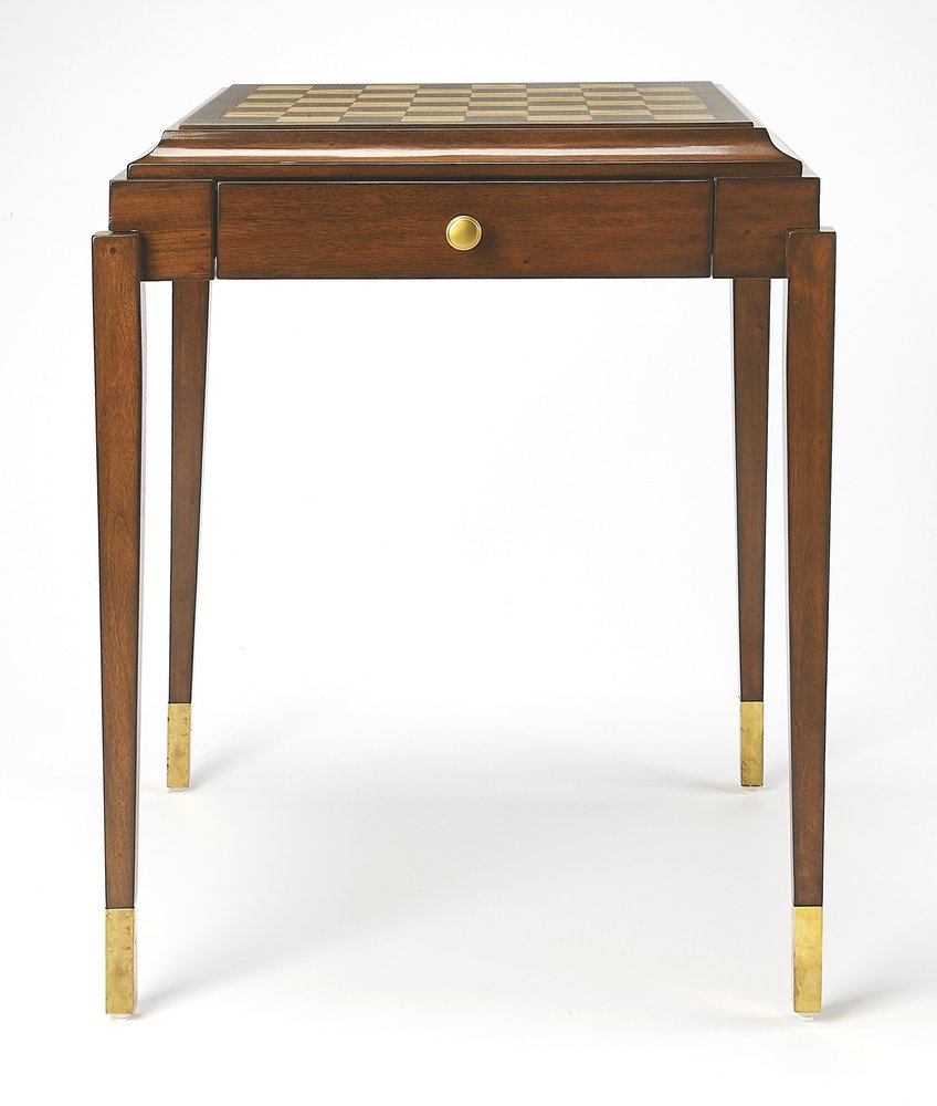 23" Brown Wood Square Coffee Table With Drawer