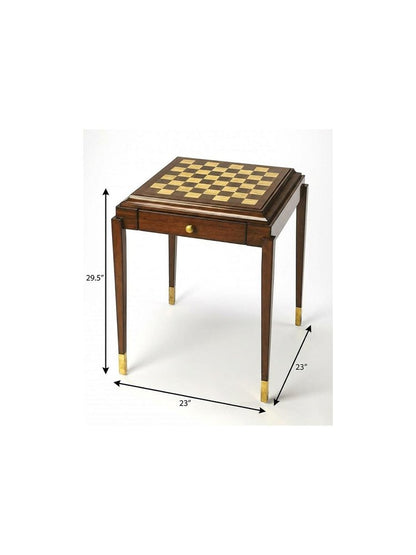 23" Brown Wood Square Coffee Table With Drawer