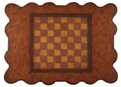 39" Brown Wood Coffee Table With Drawer