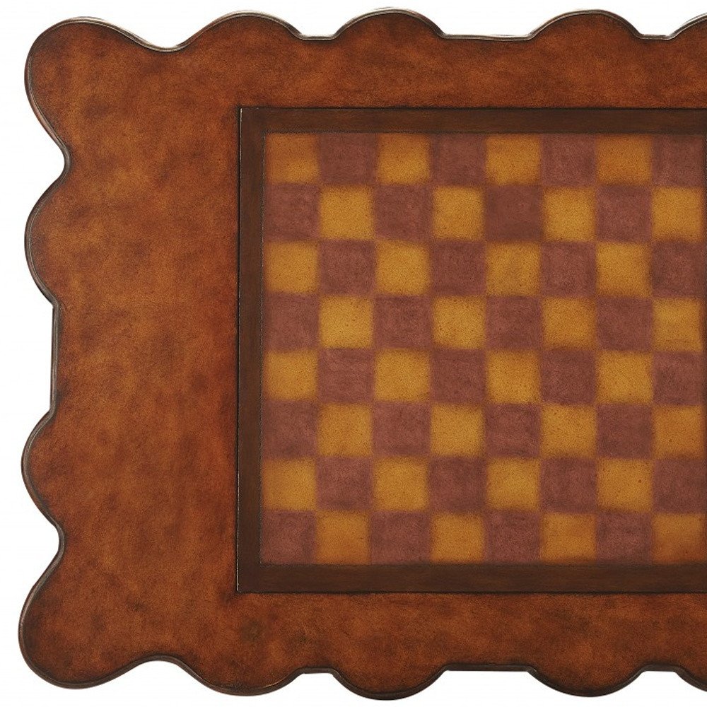 39" Brown Wood Coffee Table With Drawer