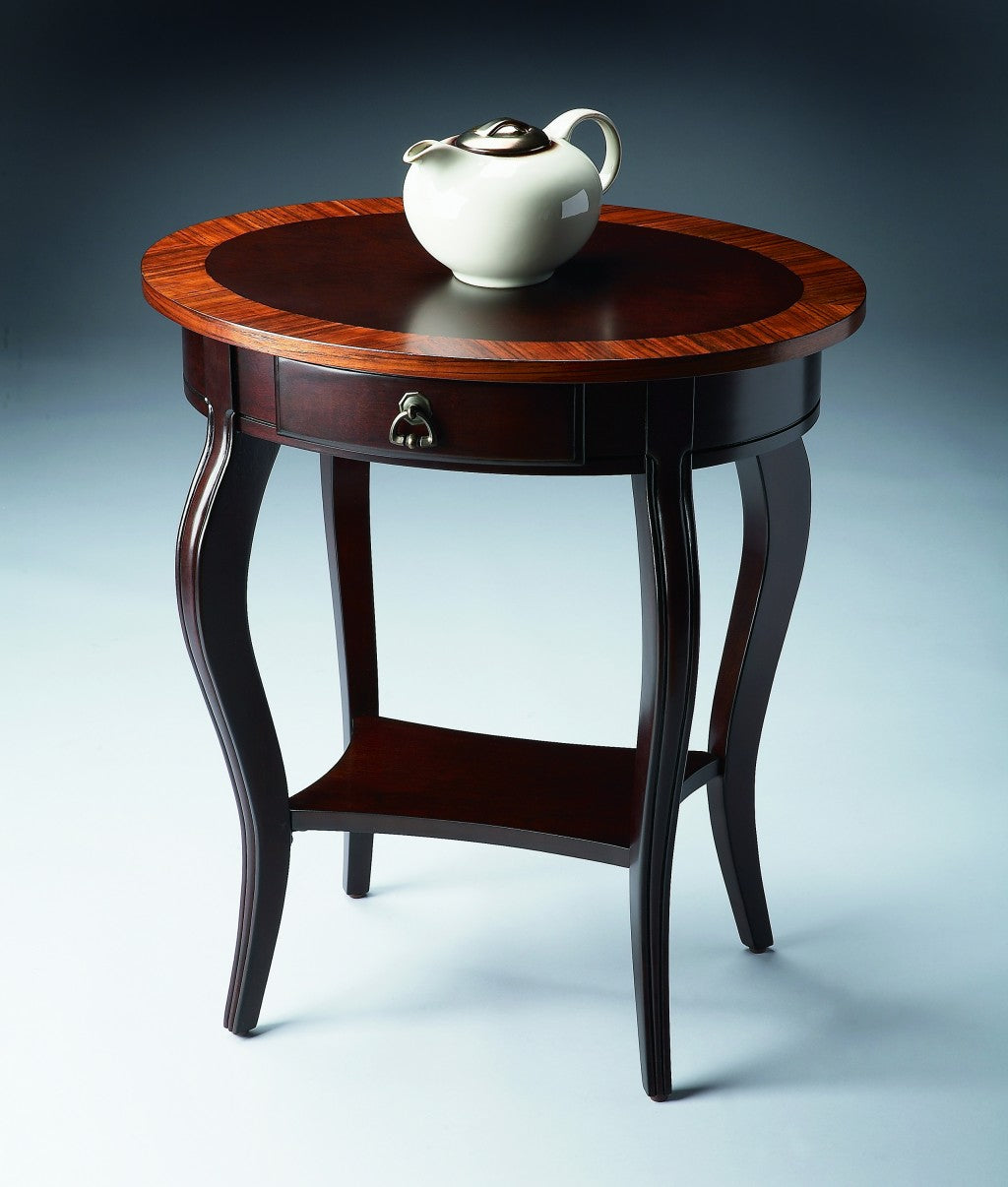 Cherry Nouveau Oval Accent Table