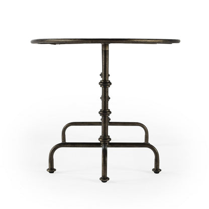 38" Silver Aluminum Oval Coffee Table