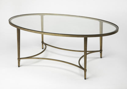 Golden Oval Coffee Table