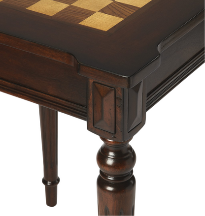 22" Dark Brown And Brown Square Coffee Table