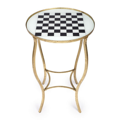 Antique Gold Black And White Game Table