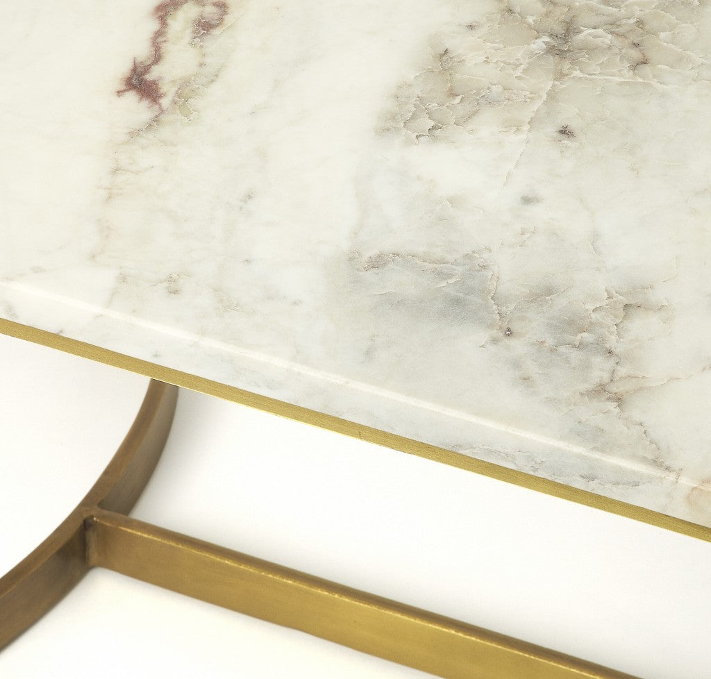 Metal And Marble Coffee Table