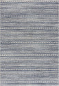 5' X 8' Navy Blue Decorative Stripes Area Rug