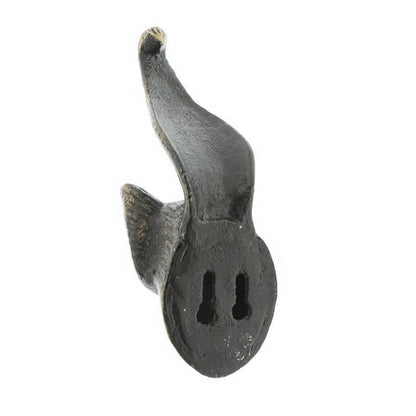 5" Brass Cast Iron Fox Dimensional Hanging Wall Hook