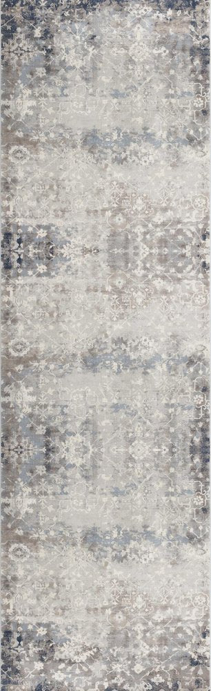 2' X 3' Navy And Beige Distressed Vines Scatter Rug