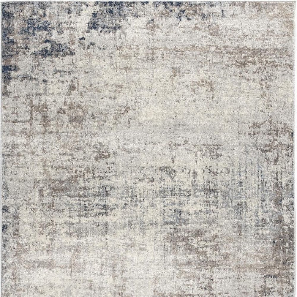 5' X 8' Navy Blue Distressed Striations Area Rug