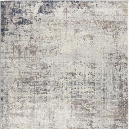 5' X 8' Navy Blue Distressed Striations Area Rug