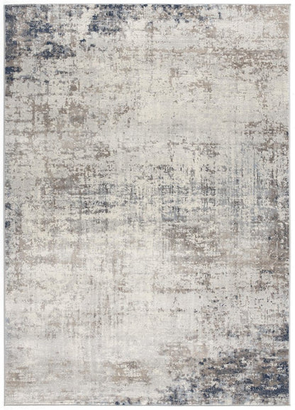 5' X 8' Navy Blue Distressed Striations Area Rug