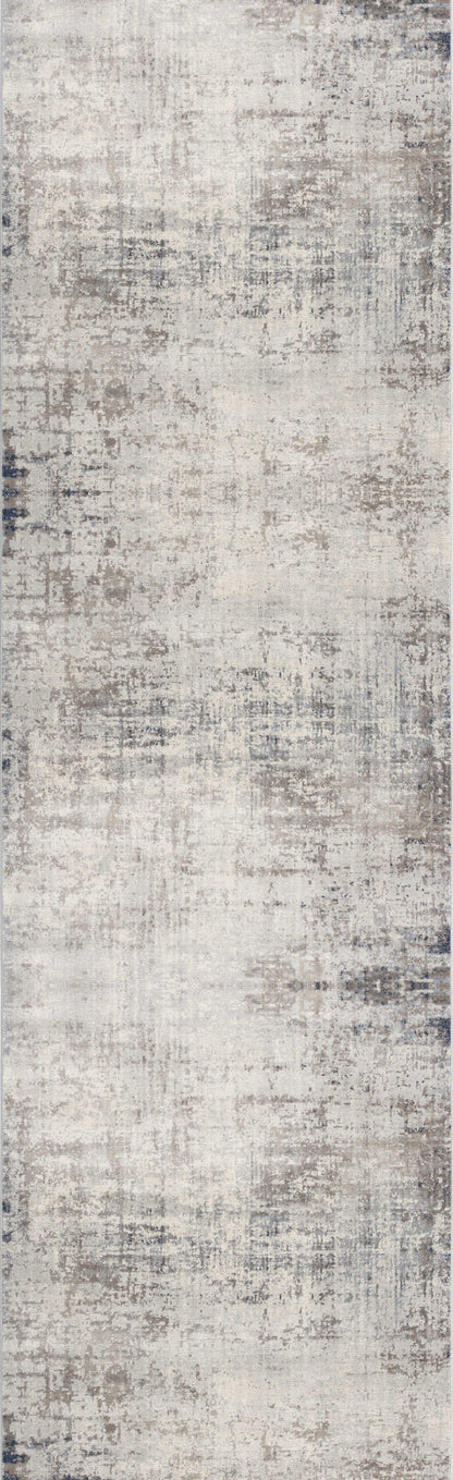 2' X 8' Navy Blue Distressed Striations Runner Rug